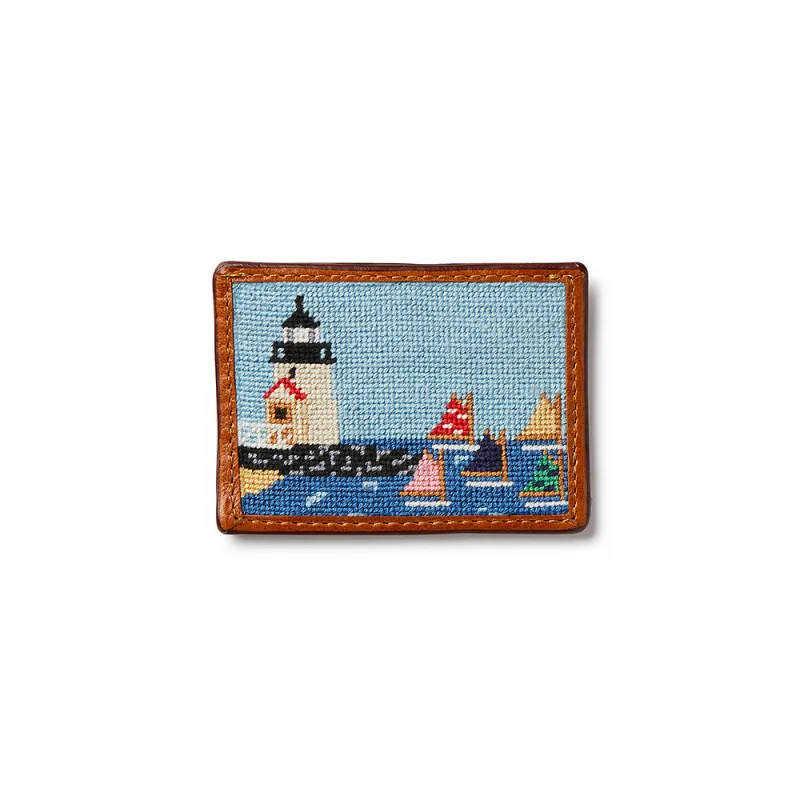 Smathers & Branson Brant Point Rainbow Fleet Needlepoint Card Wallet made by Smathers & Branson