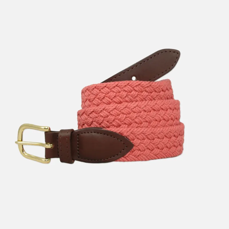 YRI Men's Braided Cotton Belt - Nantucket Red® made by Murray's Toggery Shop