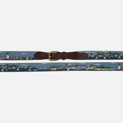 Smathers & Branson Nantucket Town-Brant Point Scene Needlepoint Belt sold by Murray's Toggery Shop product image thumbnail 2