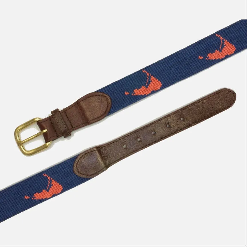 Smathers & Branson Nantucket Island Needlepoint Belt Navy sold by Murray's Toggery Shop product image thumbnail 4