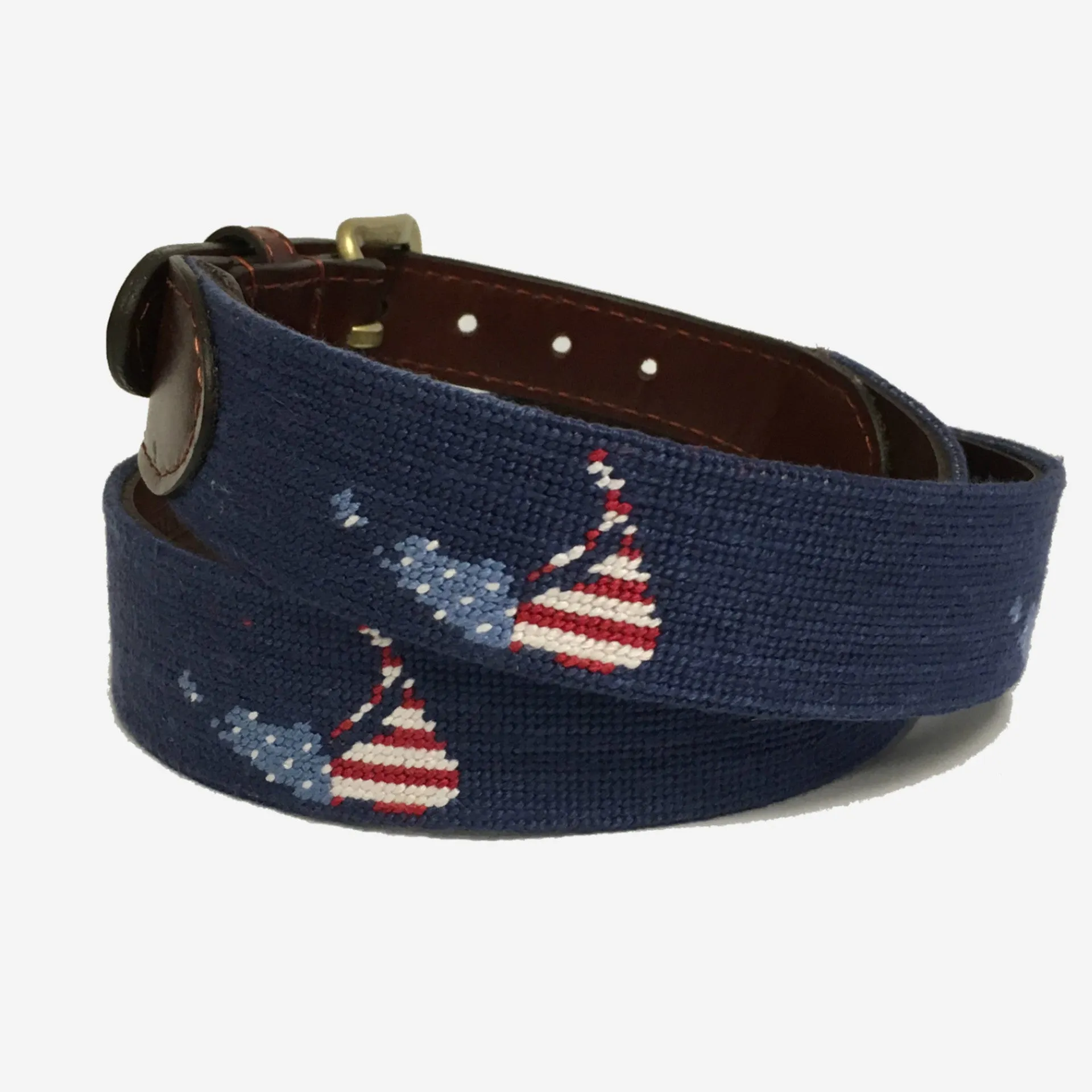 Smathers & Branson American Nantucket Island Needlepoint Belt sold by Murray's Toggery Shop product image thumbnail 4