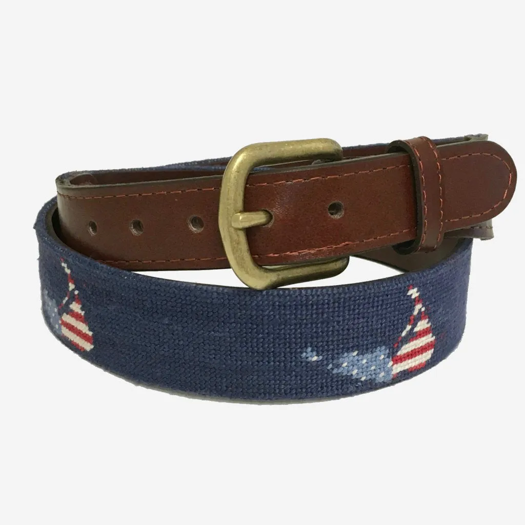 Smathers & Branson American Nantucket Island Needlepoint Belt sold by Murray's Toggery Shop product image thumbnail 3