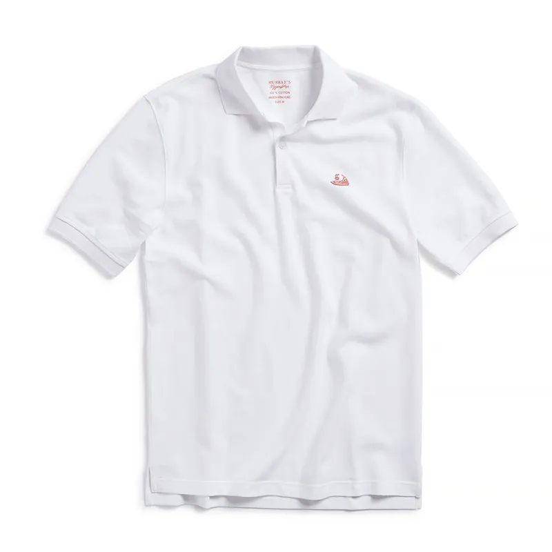 Nantucket Reds Collection® Men's Pique Polo - White with Logo made by Murray's Toggery Shop
