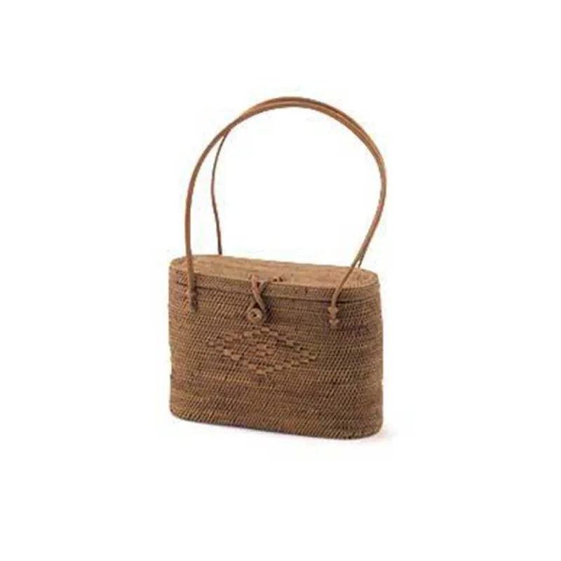 Hancock Baskets Peggy Fisher Bali Tote w/ Lid made by Murray's Toggery Shop