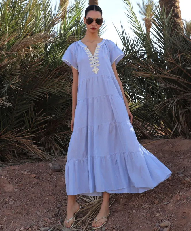 Rose and Rose - Camellia Dress - White/Navy made by Murray's Toggery Shop