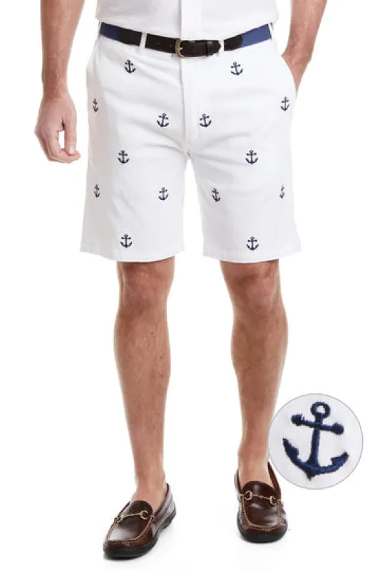 Castaway Cisco Short-White w/Anchors made by Murray's Toggery Shop
