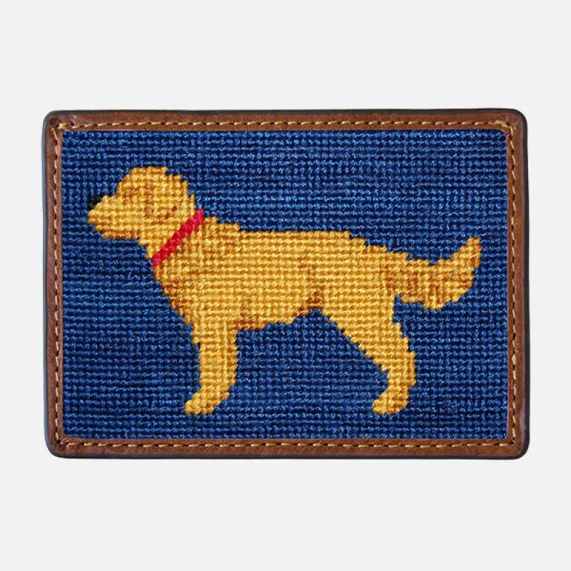 Smathers & Branson Golden Retriever Needlepoint Card Wallet made by Smathers & Branson