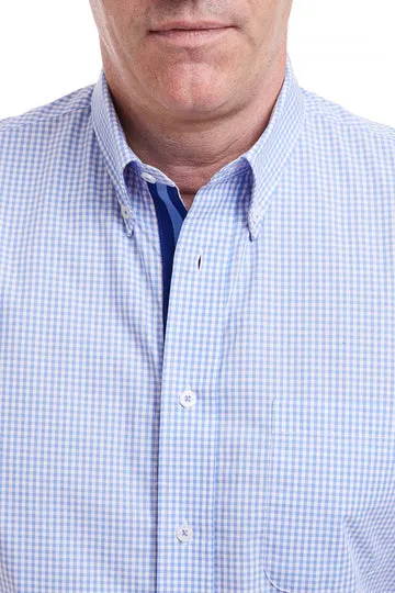 Castaway Chase Shirt Blue Gingham with Navy and Lt. Blue Grosgrain sold by Murray's Toggery Shop product image thumbnail 2