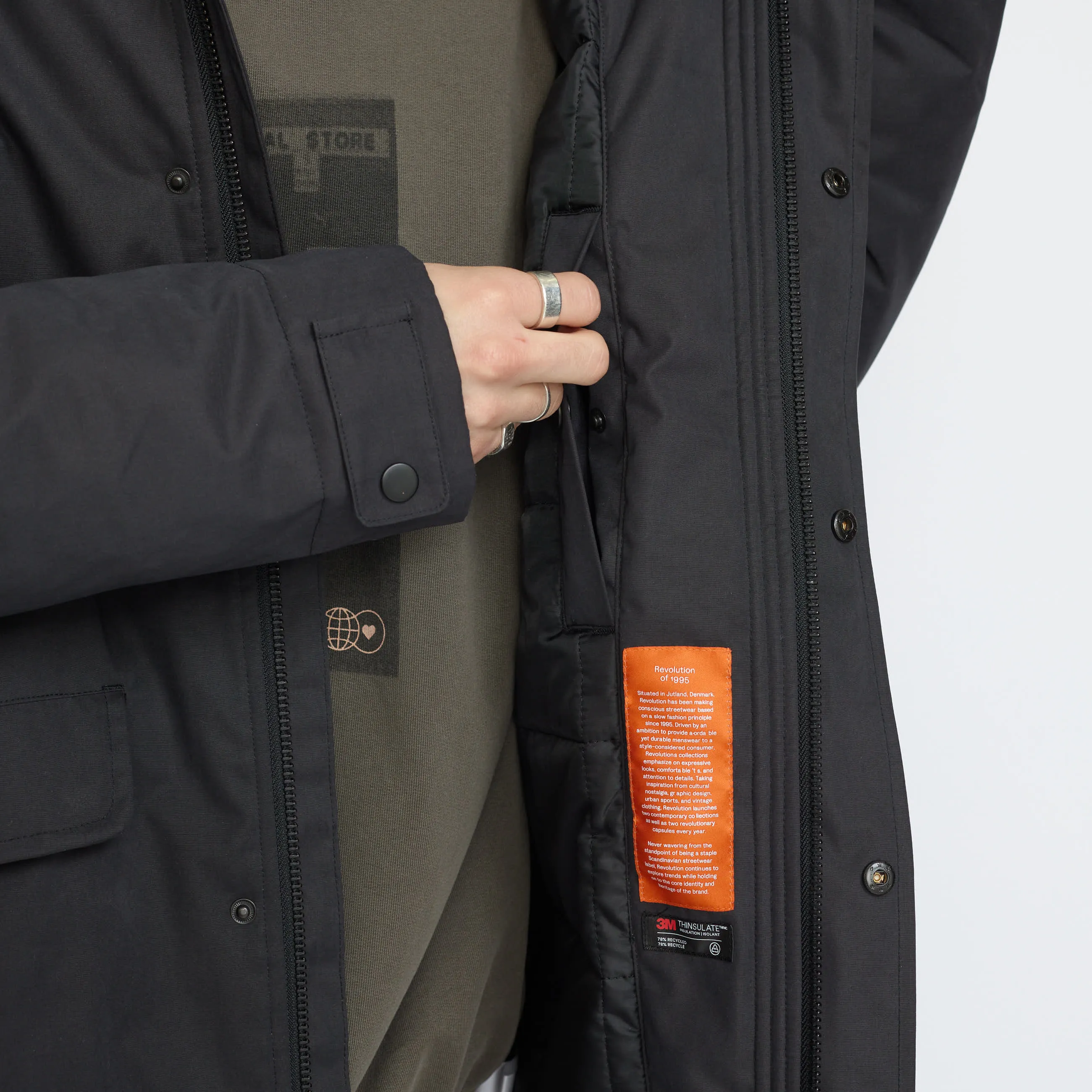 City Parka / 7848 - Black sold by Revolution product image thumbnail 3