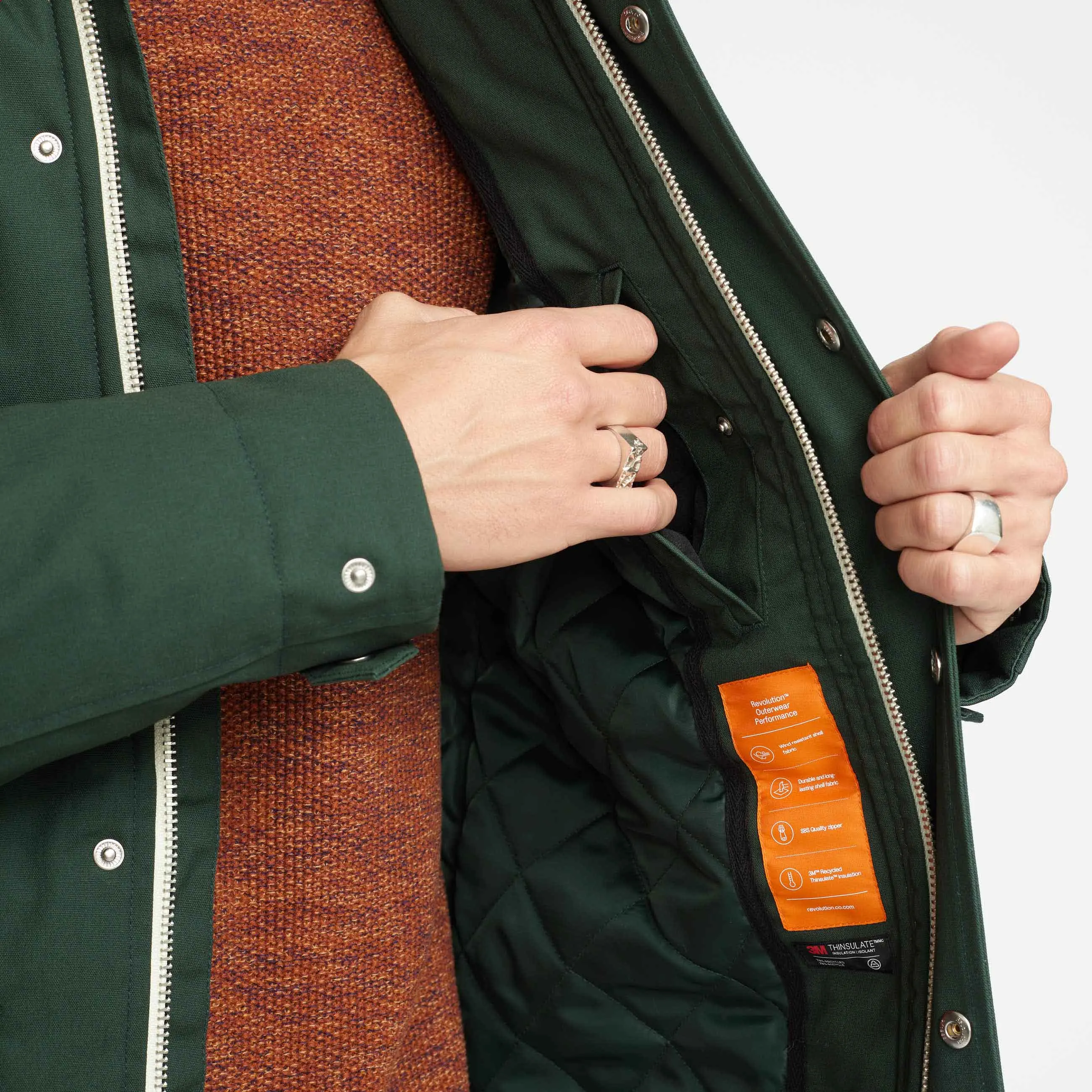Parka Jacket / 7246 - Darkgreen sold by Revolution product image thumbnail 4