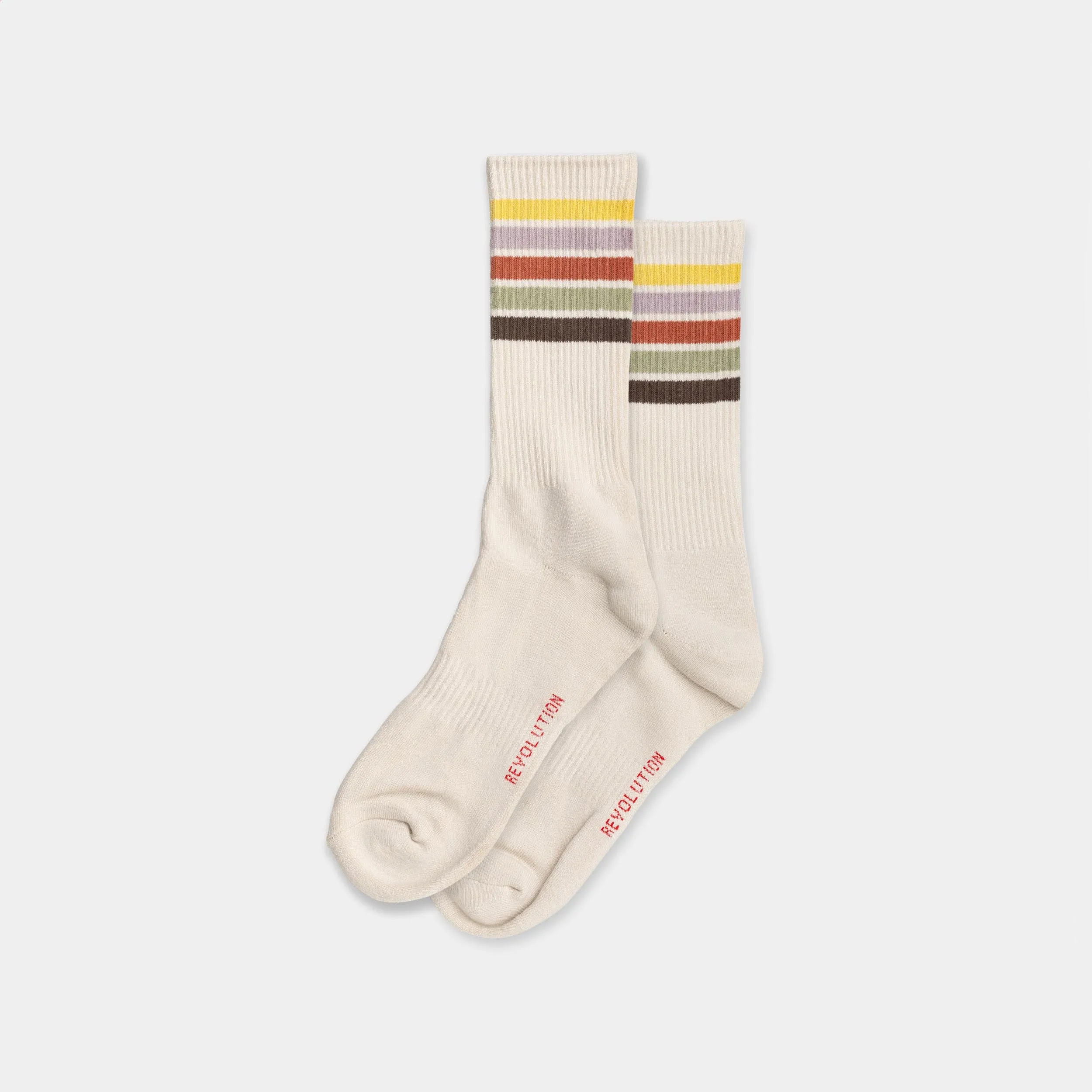 Jaquard Crew Sock / 8904 - Offwhite sold by Revolution product image thumbnail 3