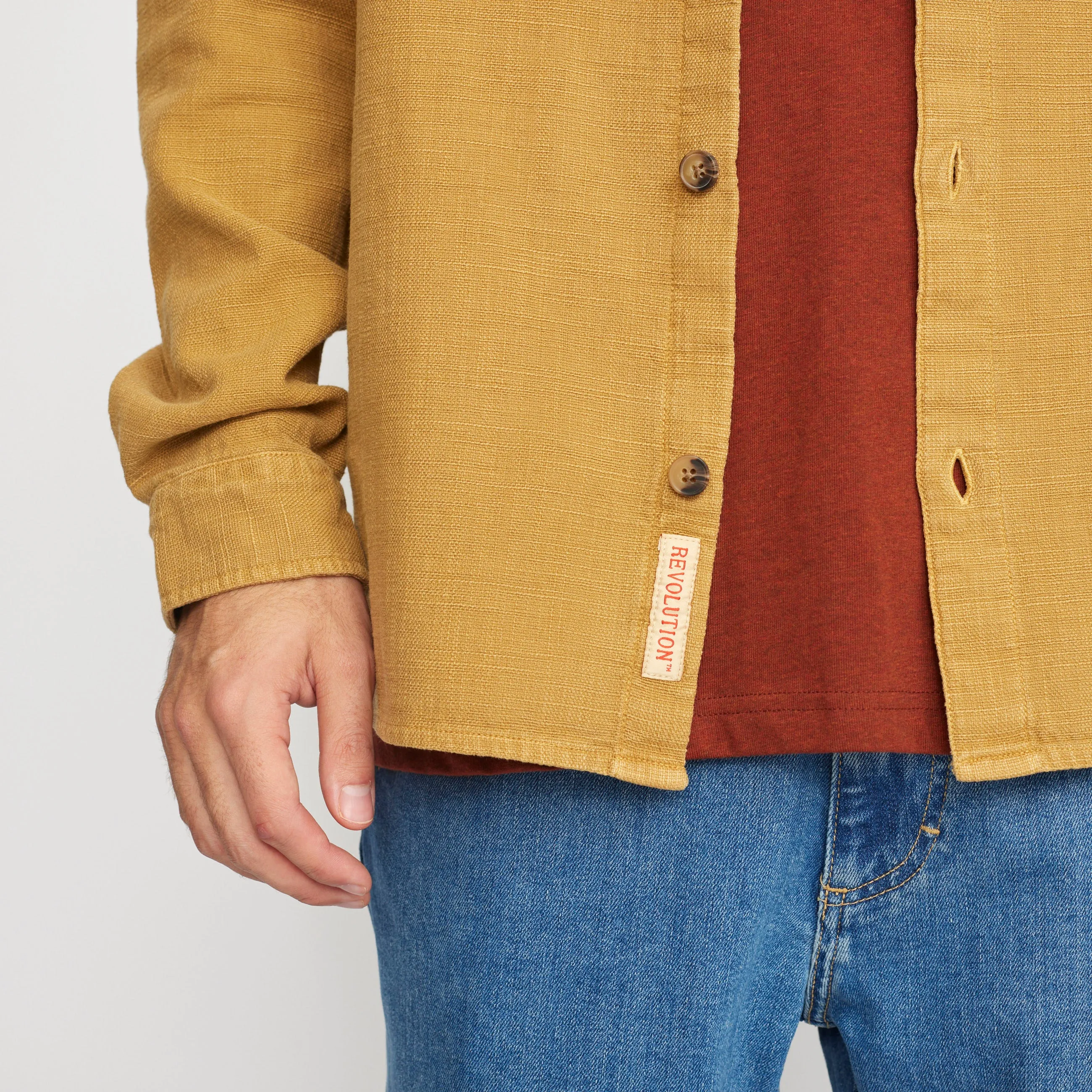 Casual Shirt / 3997 - Darkyellow sold by Revolution product image thumbnail 4