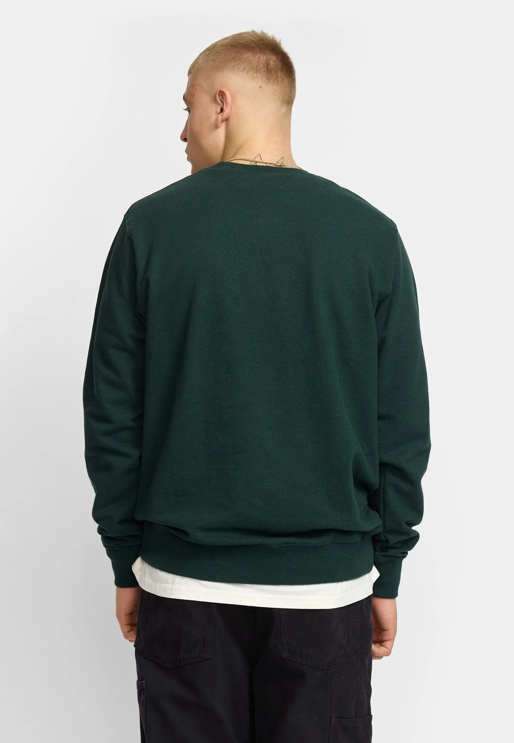 Regular Crewneck / 2062 REV - Darkgreen-melange sold by Revolution product image thumbnail 5