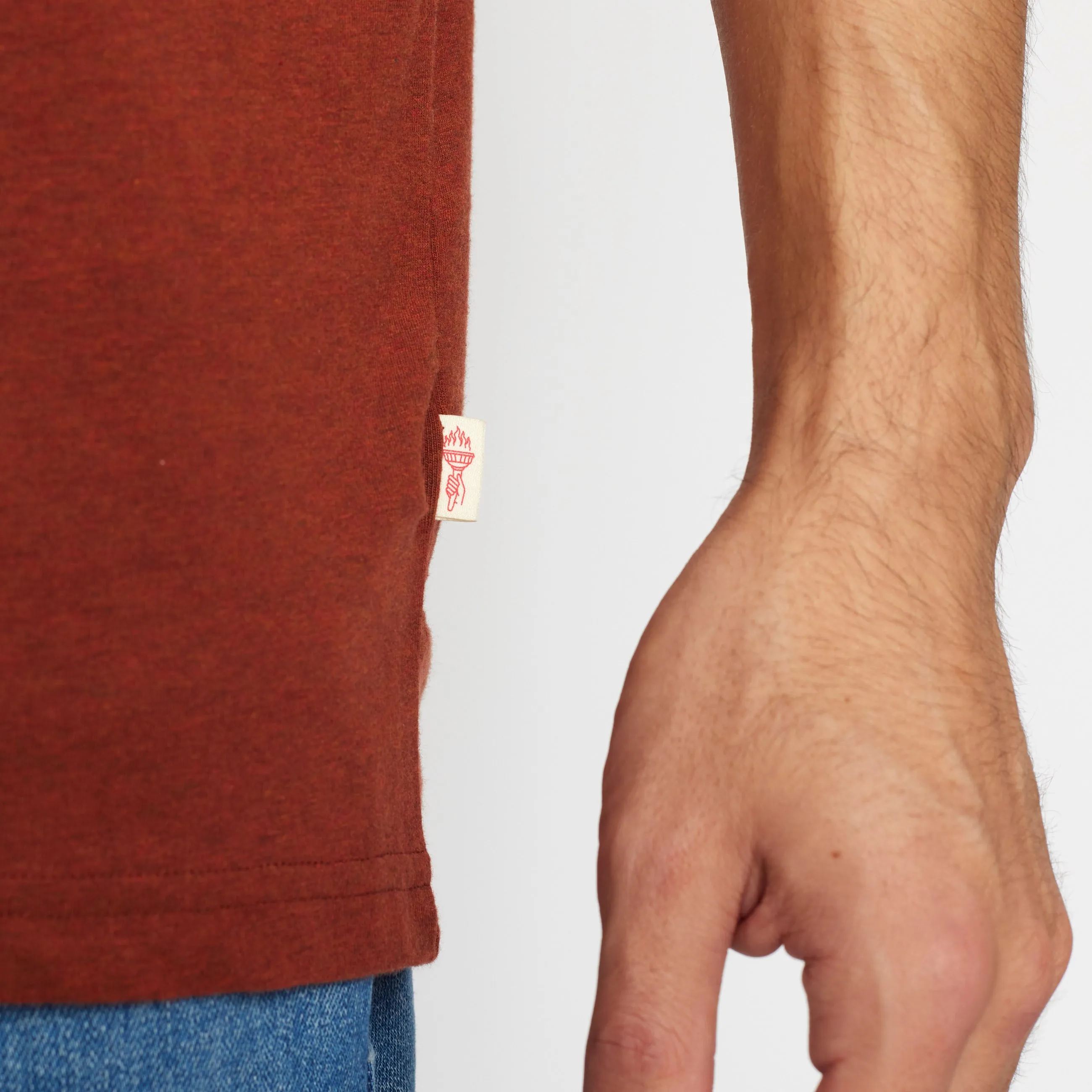 Regular T-shirt / 1051 - Darkred-melange sold by Revolution product image thumbnail 2