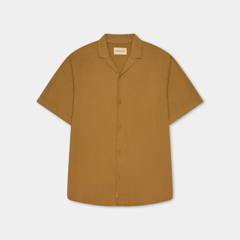 Short-sleeved Cuban Shirt / 3927 - Khaki sold by Revolution product image thumbnail 5