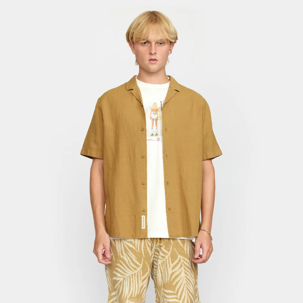 Short-sleeved Cuban Shirt / 3927 - Khaki sold by Revolution
