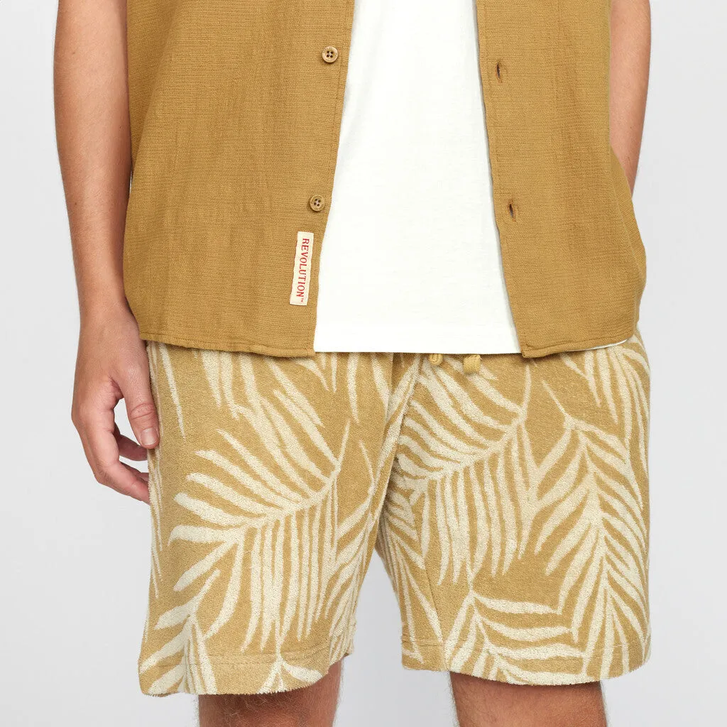 Short-sleeved Cuban Shirt / 3927 - Khaki sold by Revolution product image thumbnail 4