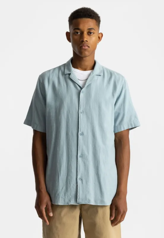 Short-sleeved Cuban Shirt / 3927 - Lightblue sold by Revolution