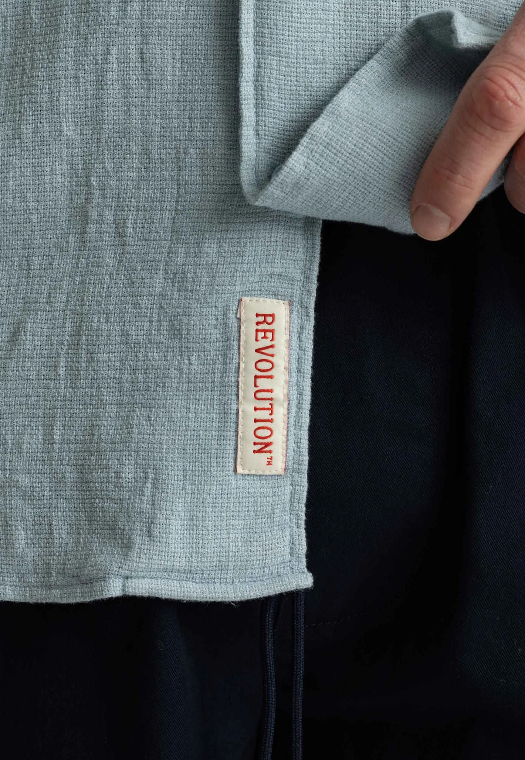 Short-sleeved Cuban Shirt / 3927 - Lightblue sold by Revolution product image thumbnail 4