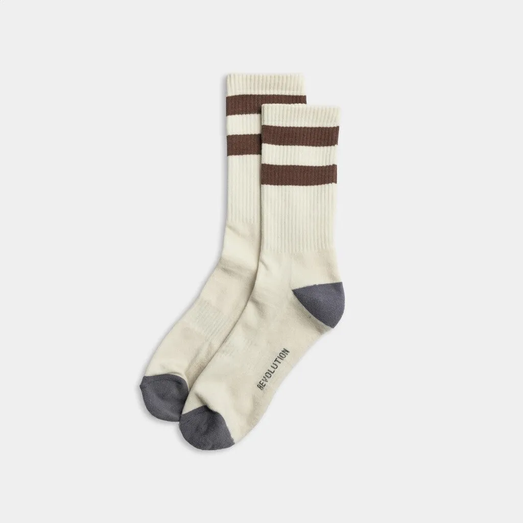 Jaquard Crew Sock / 8906 - White sold by Revolution product image thumbnail 2