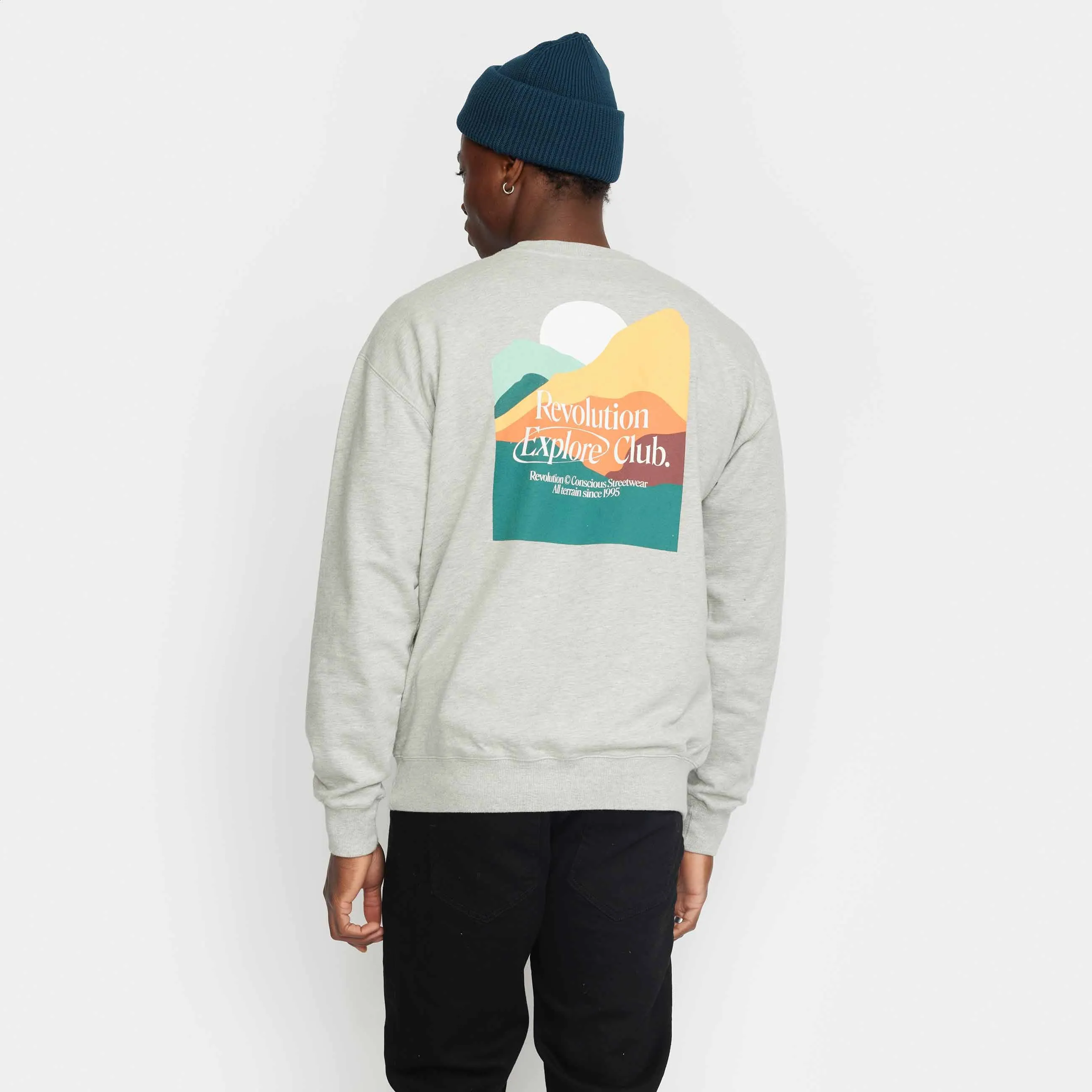 Printed Crewneck / 2780 HOR - Grey-melange sold by Revolution product image thumbnail 2