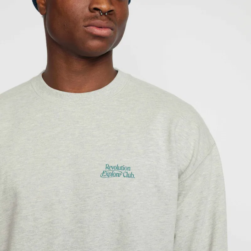 Printed Crewneck / 2780 HOR - Grey-melange sold by Revolution