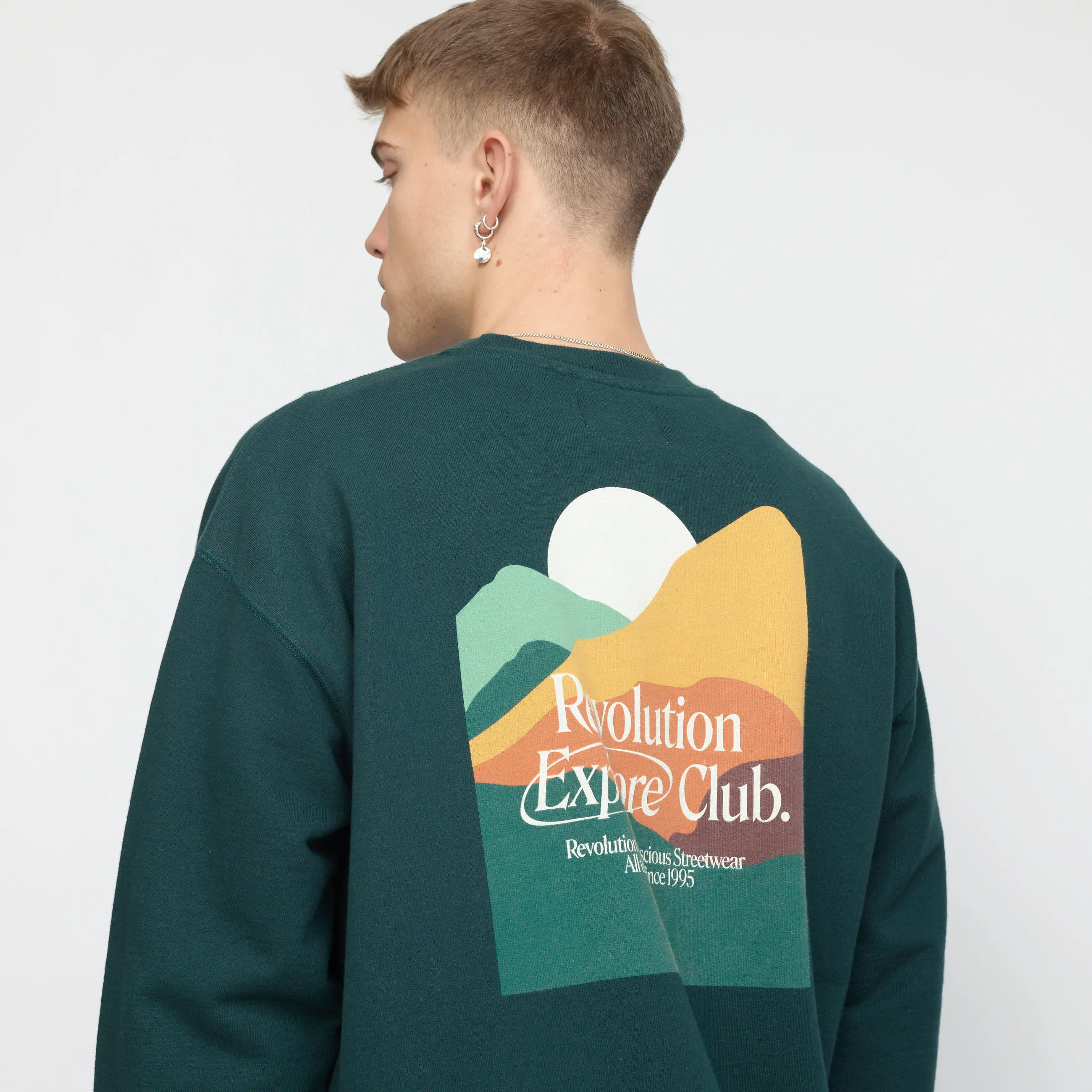 Printed Crewneck / 2780 HOR - Darkgreen sold by Revolution product image thumbnail 2