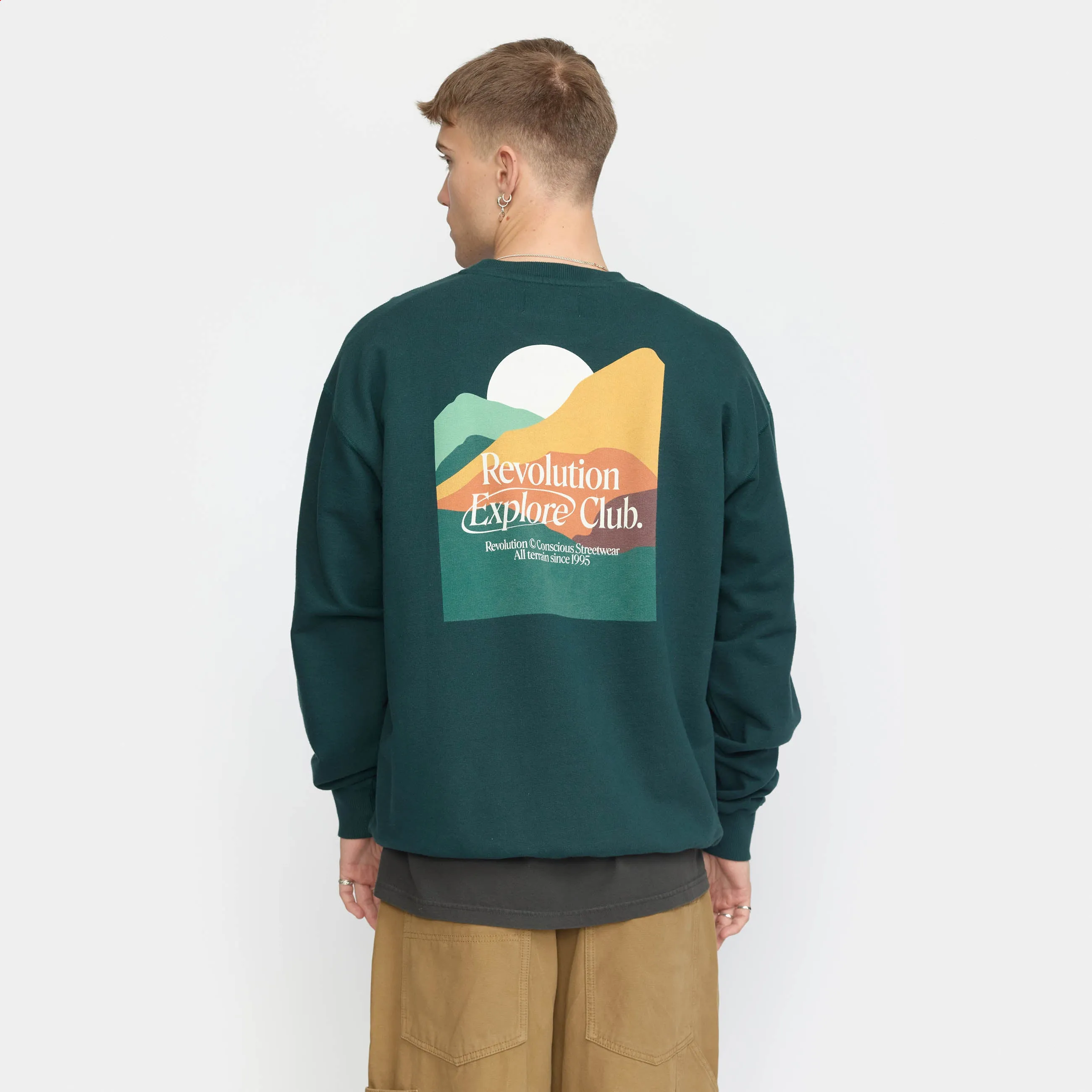 Printed Crewneck / 2780 HOR - Darkgreen sold by Revolution product image thumbnail 3