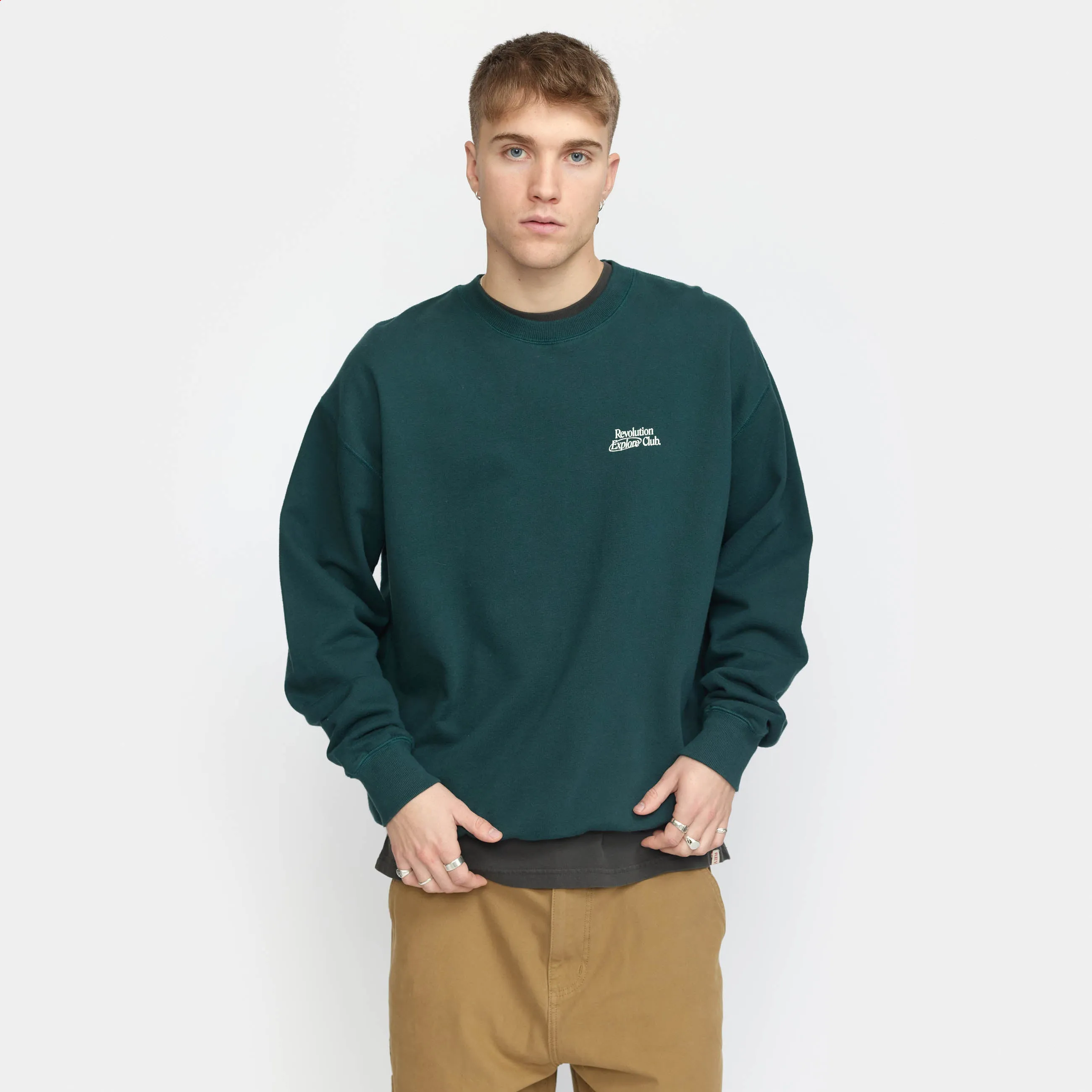 Printed Crewneck / 2780 HOR - Darkgreen sold by Revolution product image thumbnail 4