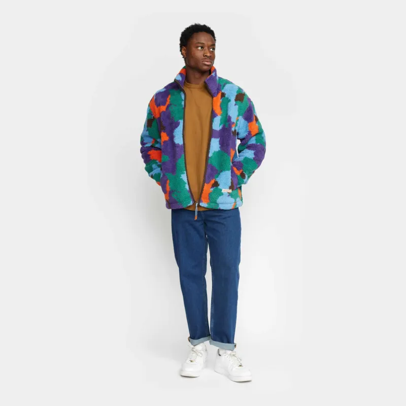 Printed Teddy Jacket / 7018 - Purple sold by Revolution