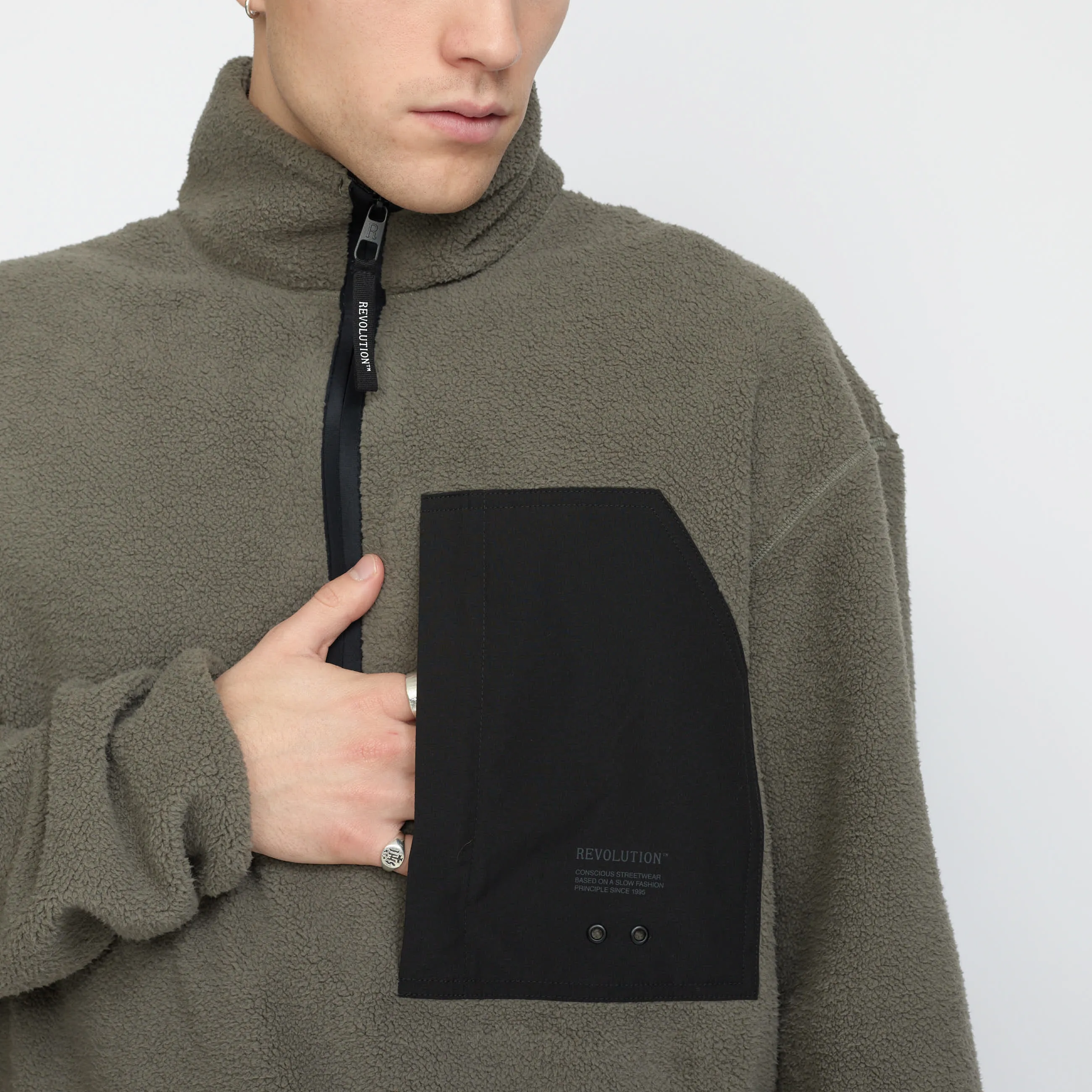 Fleece Half Zip / 2777 - Grey sold by Revolution product image thumbnail 4