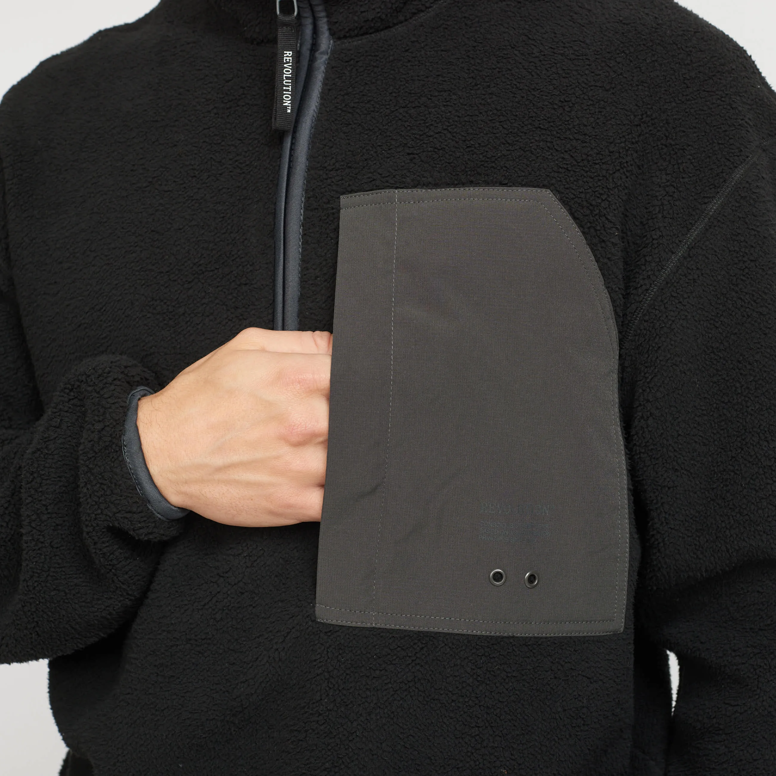 Fleece Half Zip / 2777 - Black sold by Revolution product image thumbnail 2