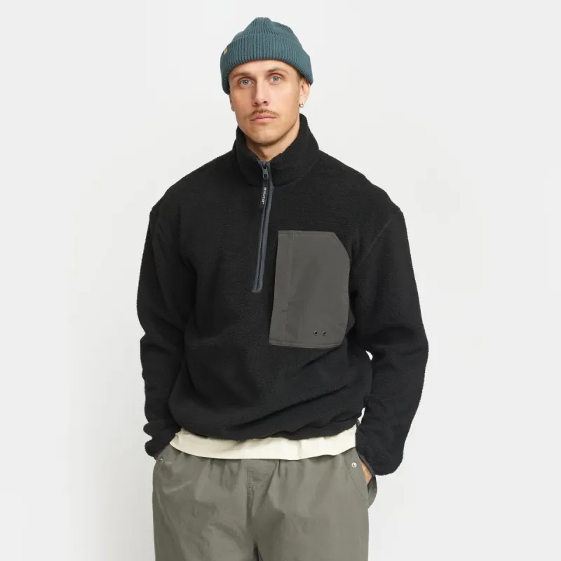 Fleece Half Zip / 2777 - Black sold by Revolution