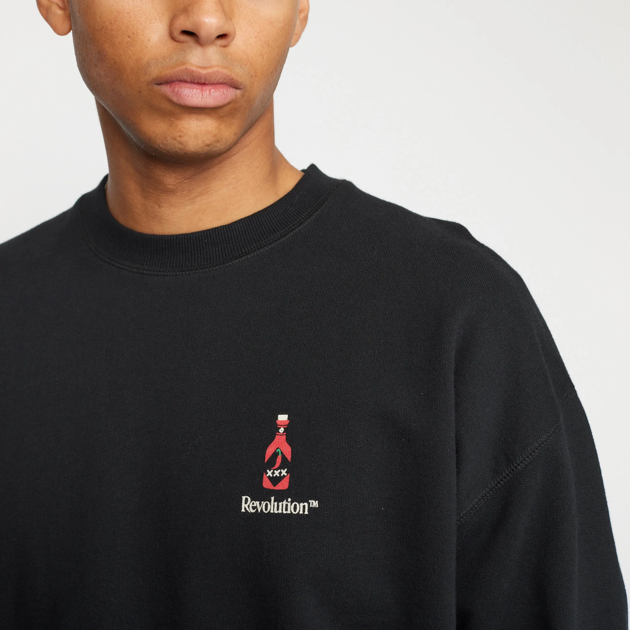 Printed Crewneck / 2780 SAU - Black sold by Revolution