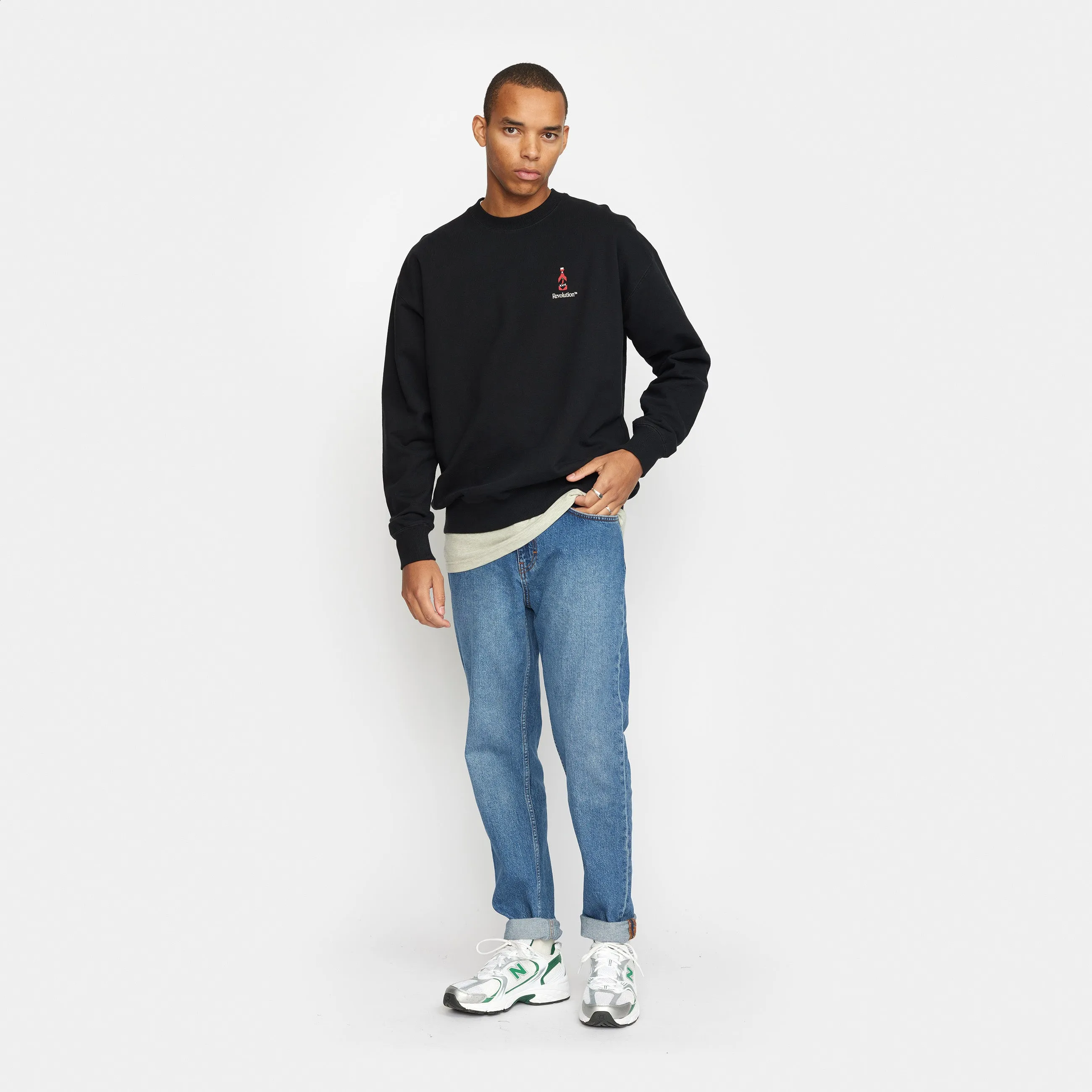 Printed Crewneck / 2780 SAU - Black sold by Revolution product image thumbnail 5