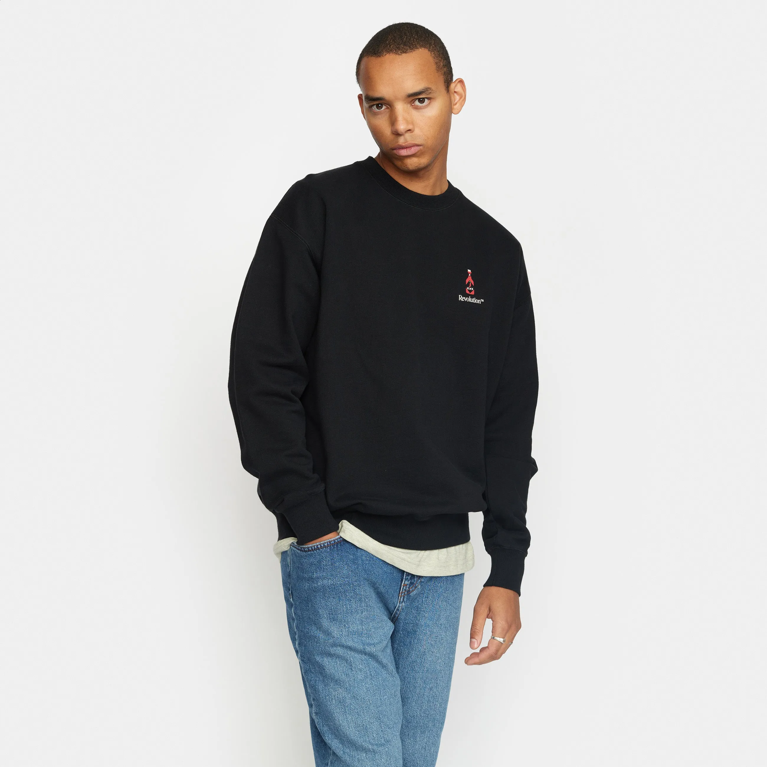 Printed Crewneck / 2780 SAU - Black sold by Revolution product image thumbnail 4