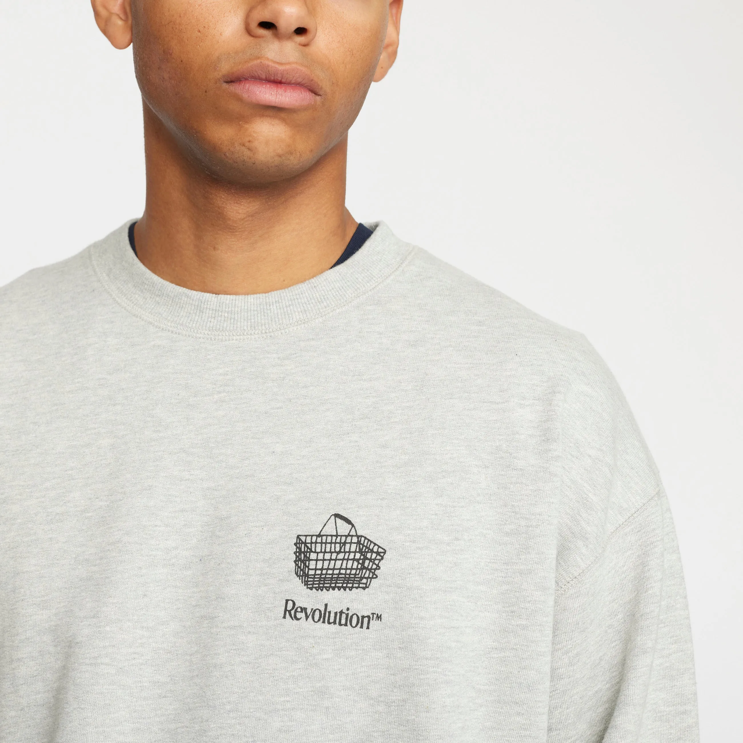 Printed Crewneck / 2780 CAR - Grey-melange sold by Revolution