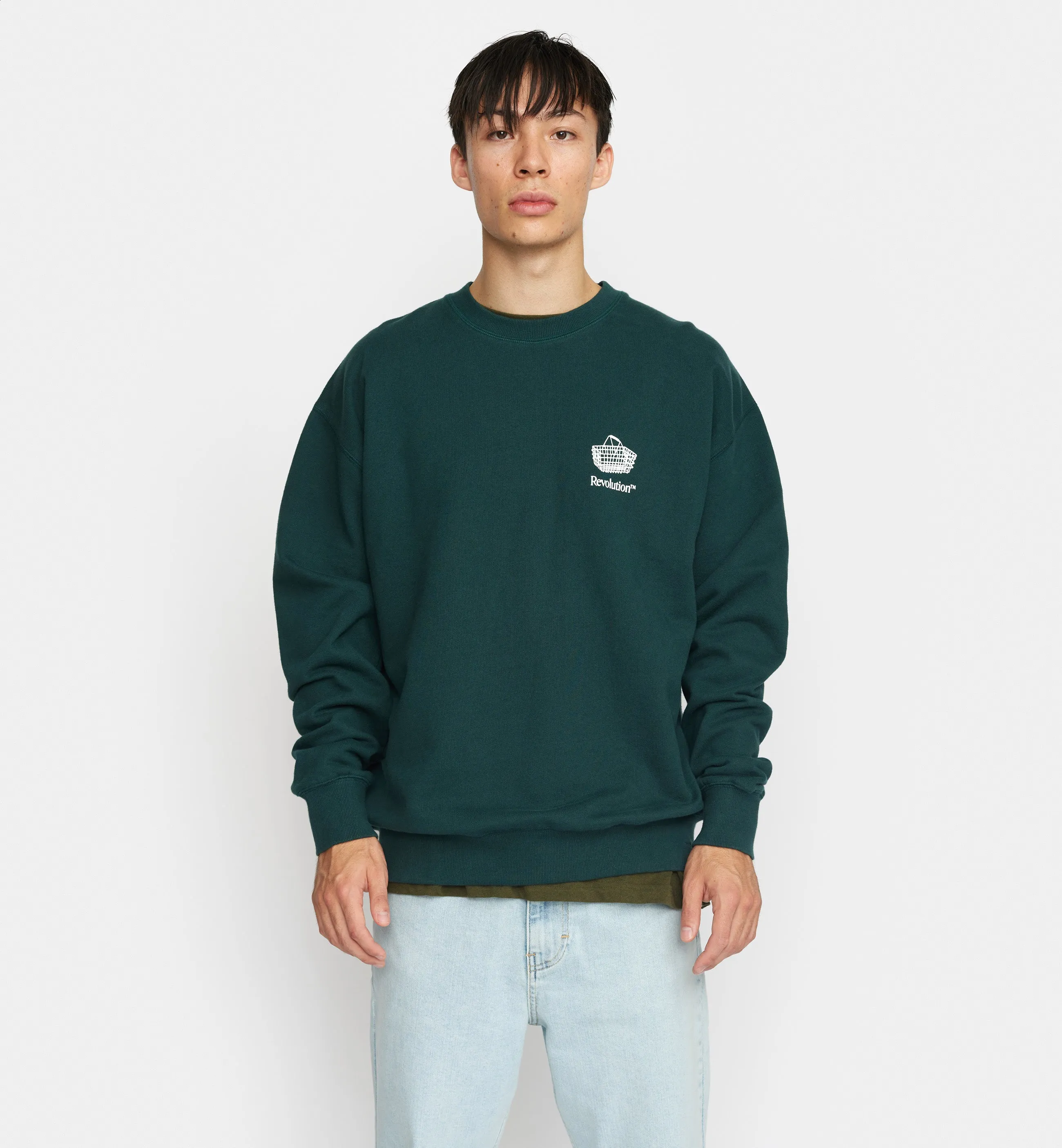 Printed Crewneck / 2780 CAR - Darkgreen sold by Revolution product image thumbnail 3