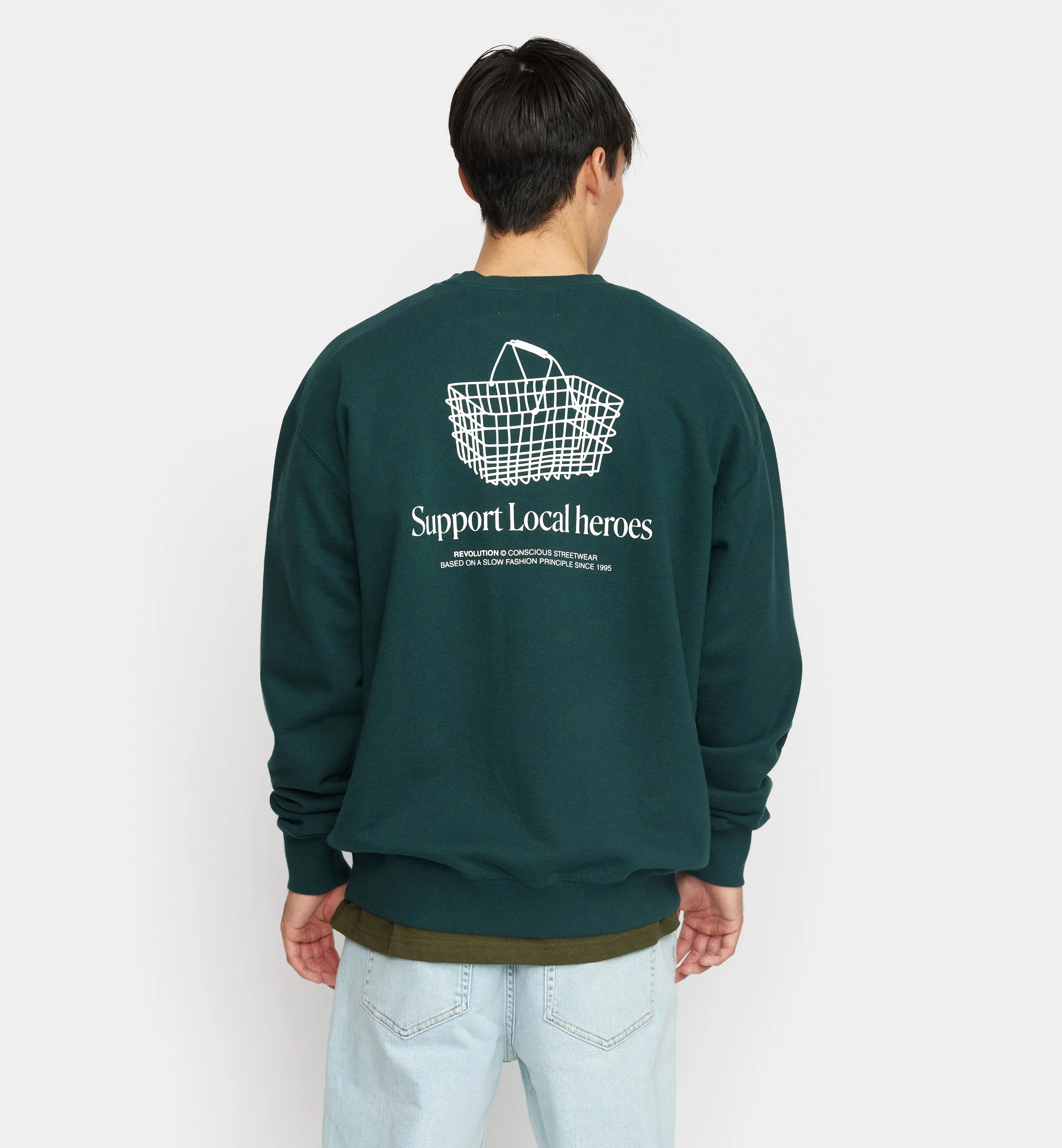 Printed Crewneck / 2780 CAR - Darkgreen sold by Revolution product image thumbnail 2