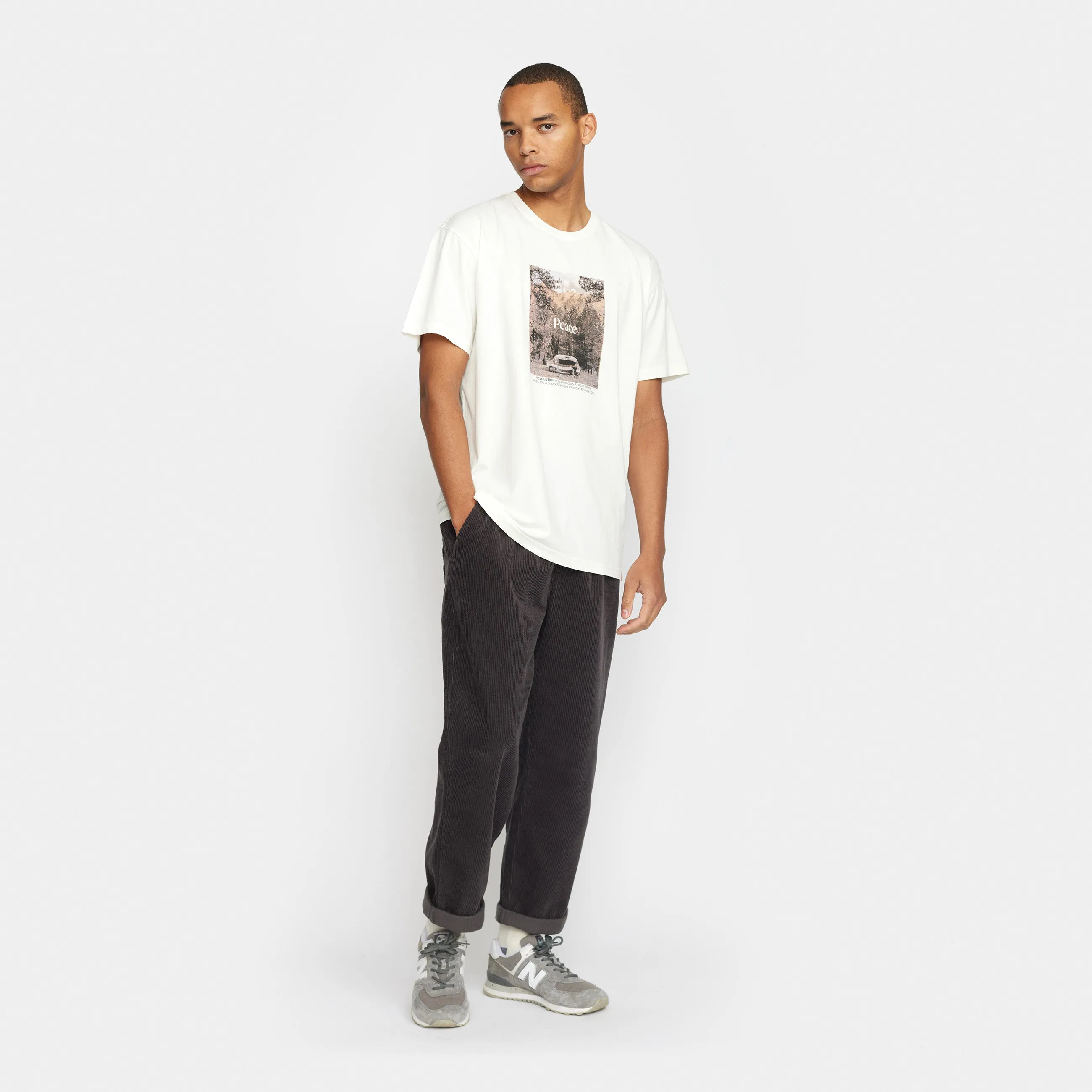 Printed T-shirt / 1382 PEA - Offwhite sold by Revolution product image thumbnail 2