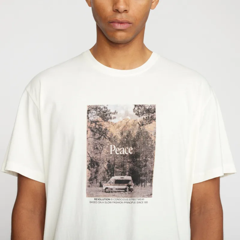 Printed T-shirt / 1382 PEA - Offwhite sold by Revolution