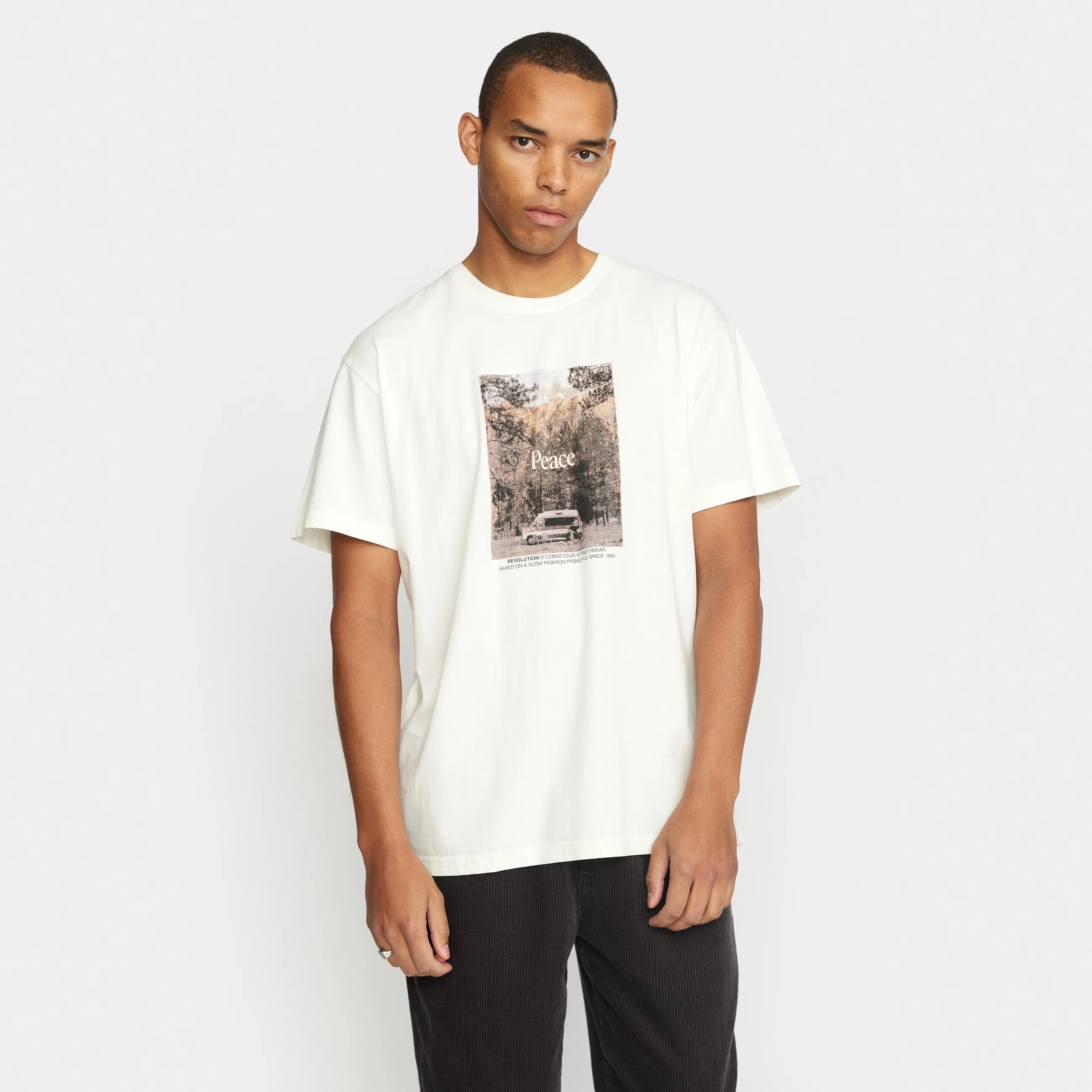 Printed T-shirt / 1382 PEA - Offwhite sold by Revolution product image thumbnail 4