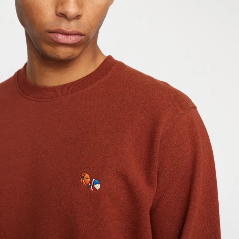 Application Sweatshirt / 2779 BAS - Darkred-melange sold by Revolution