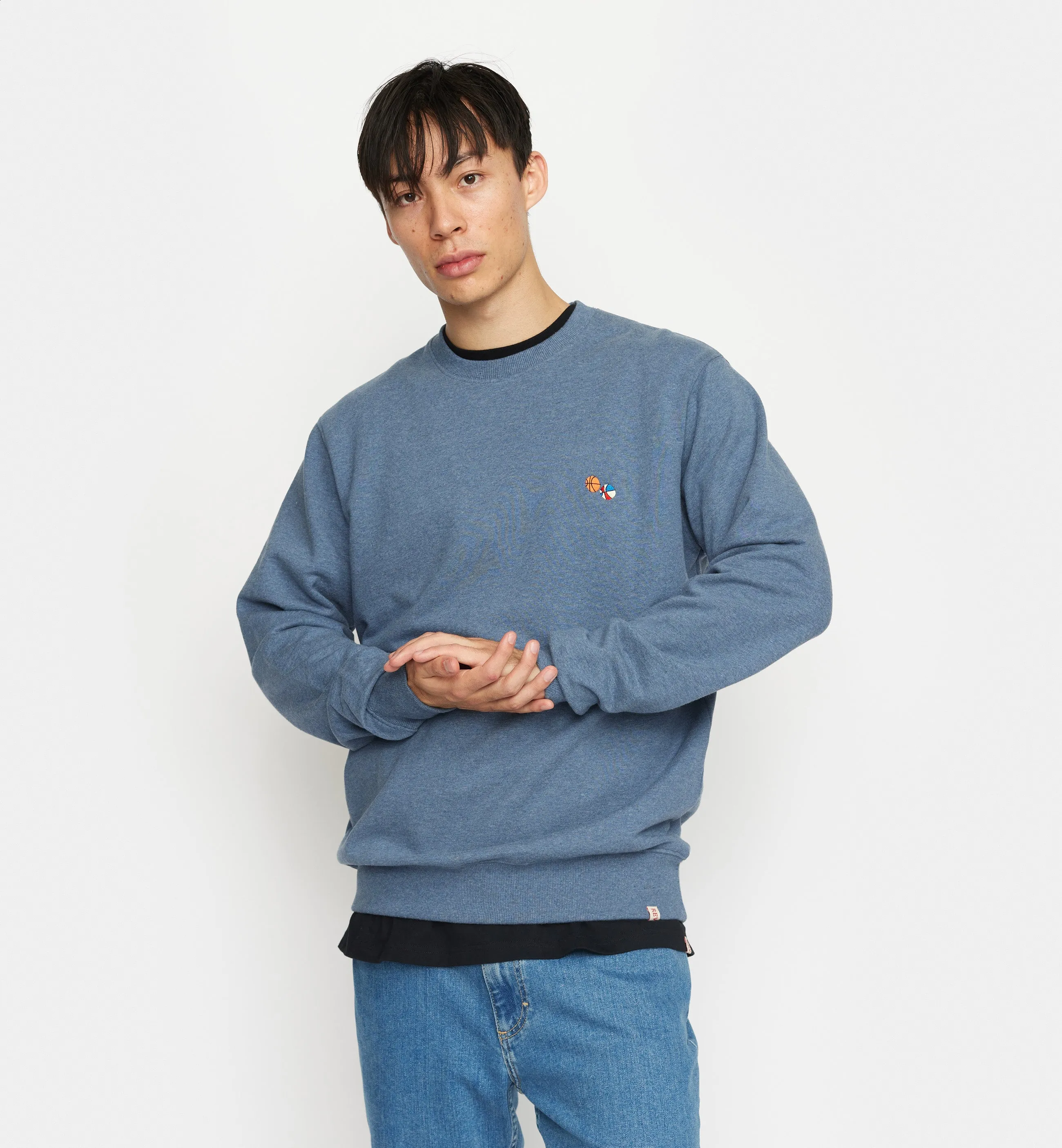 Application Sweatshirt / 2779 BAS - Blue-melange sold by Revolution product image thumbnail 3
