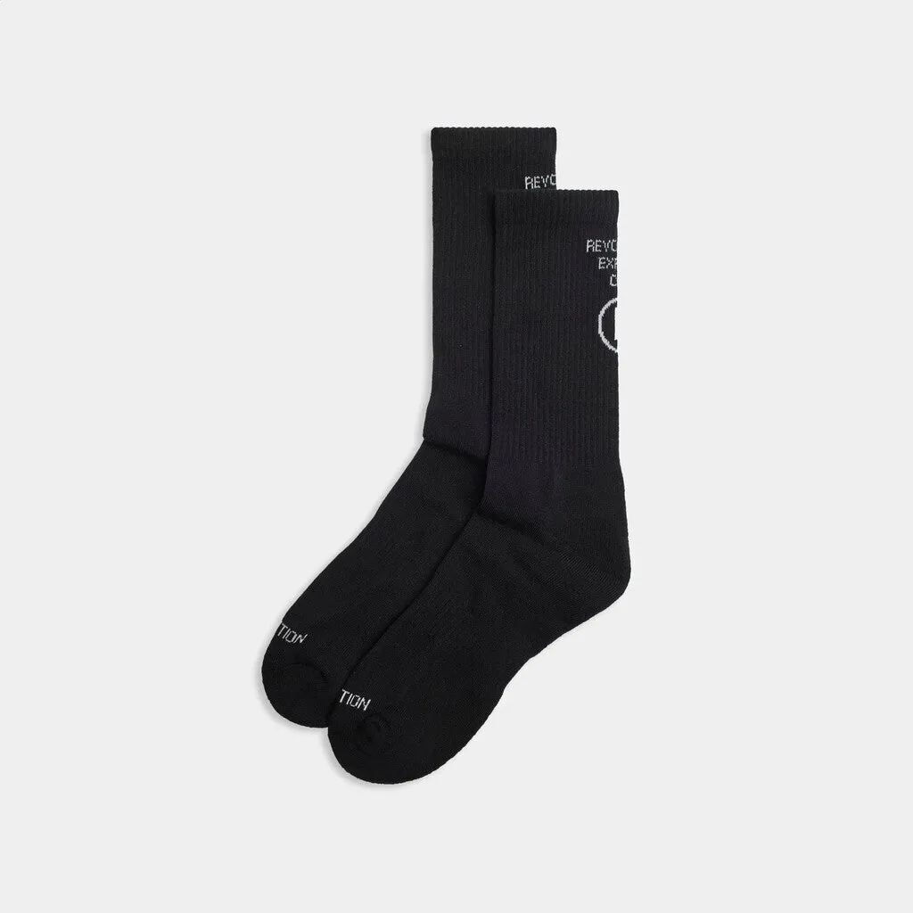 Jaquard Crew Sock / 8910 - Black sold by Revolution product image thumbnail 2