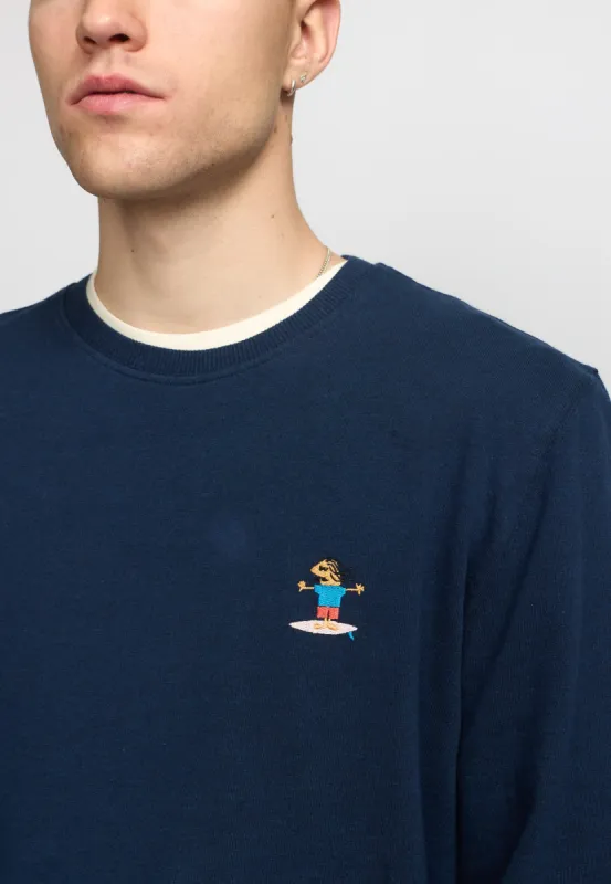 Light Crewneck / 2709 GEN - Navy-melange sold by Revolution