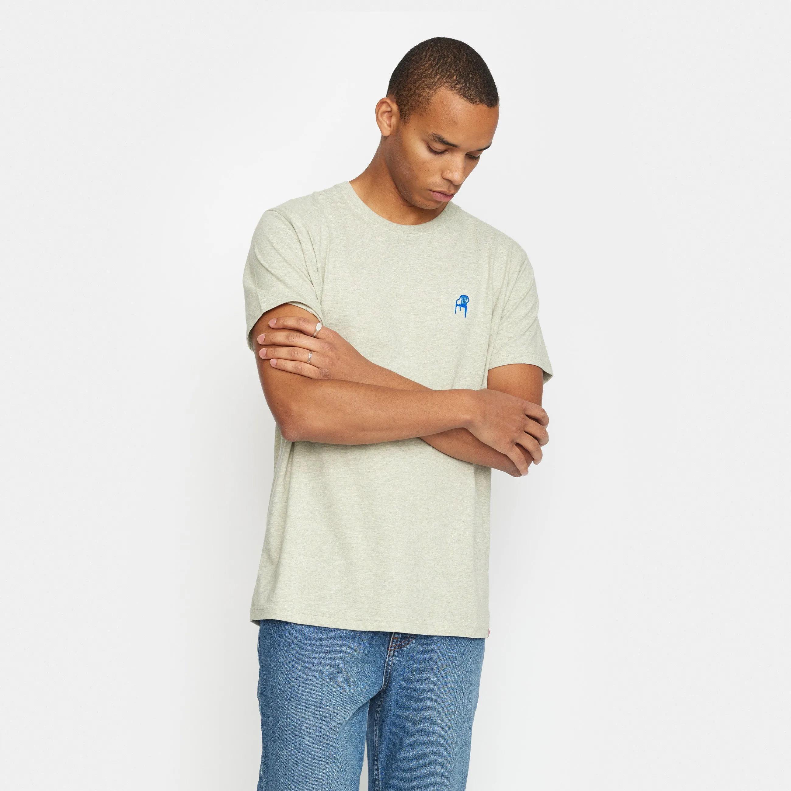 Application T-Shirt / 1379 CHA - Lightgreen-melange sold by Revolution