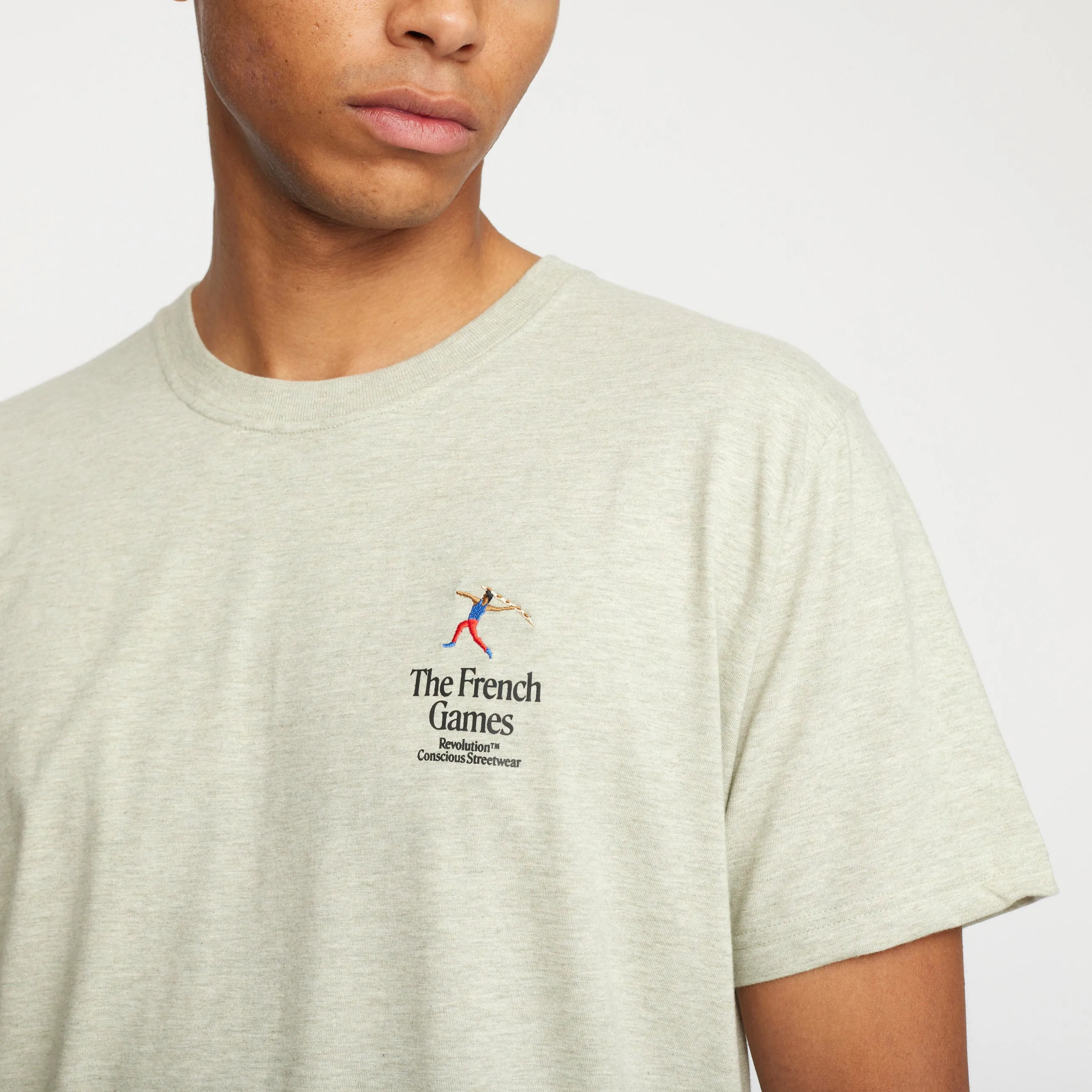 Application T-Shirt / 1377 JAV - Lightgreen-melange sold by Revolution