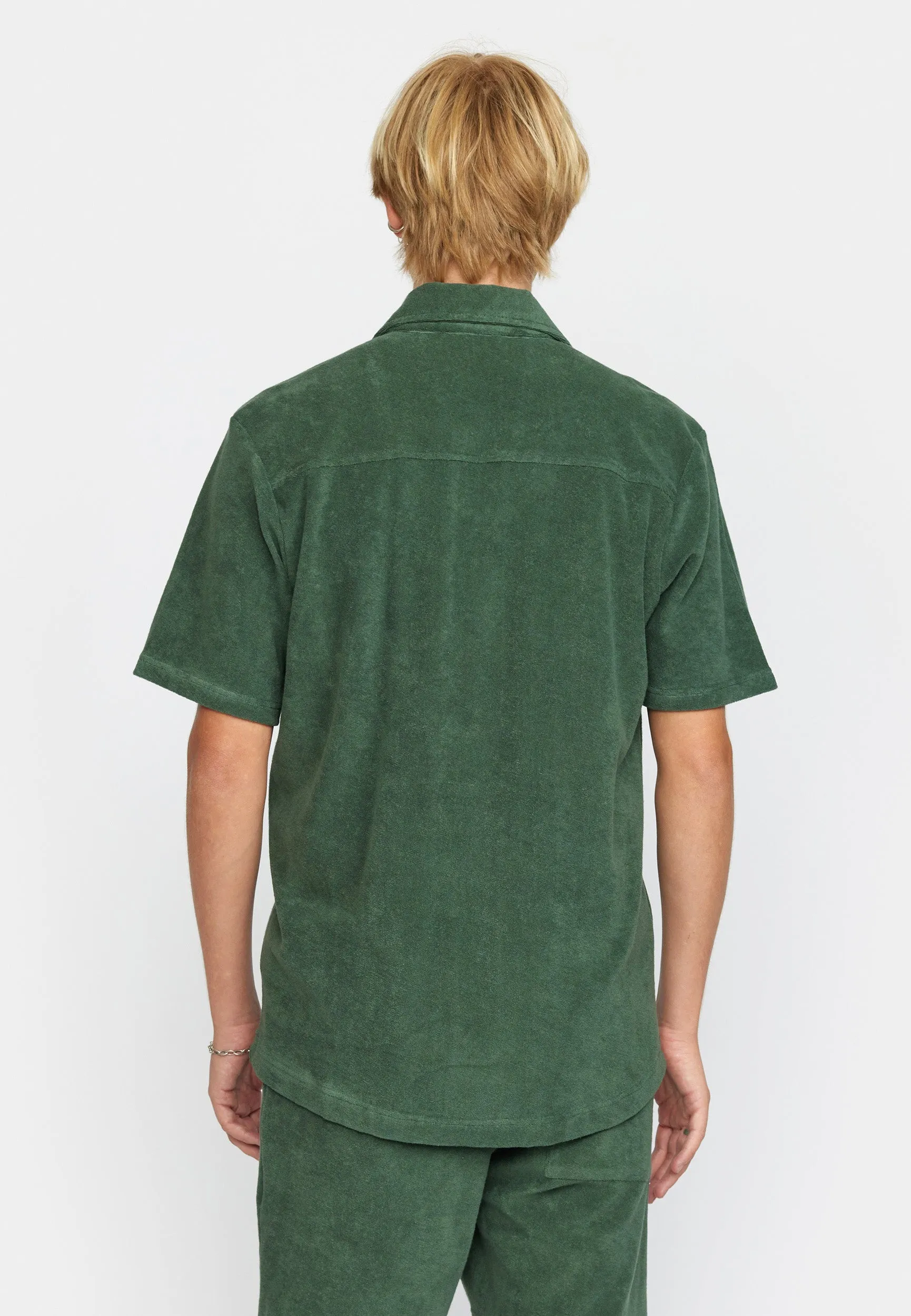 Terry Short-sleeved Cuban Shirt / 3823 - Dustgreen sold by Revolution product image thumbnail 3