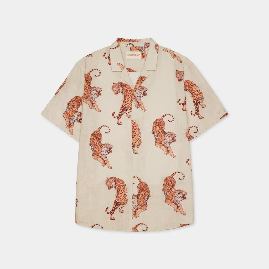 Short-sleeved Cuban Shirt / 3108 - Offwhite sold by Revolution product image thumbnail 5